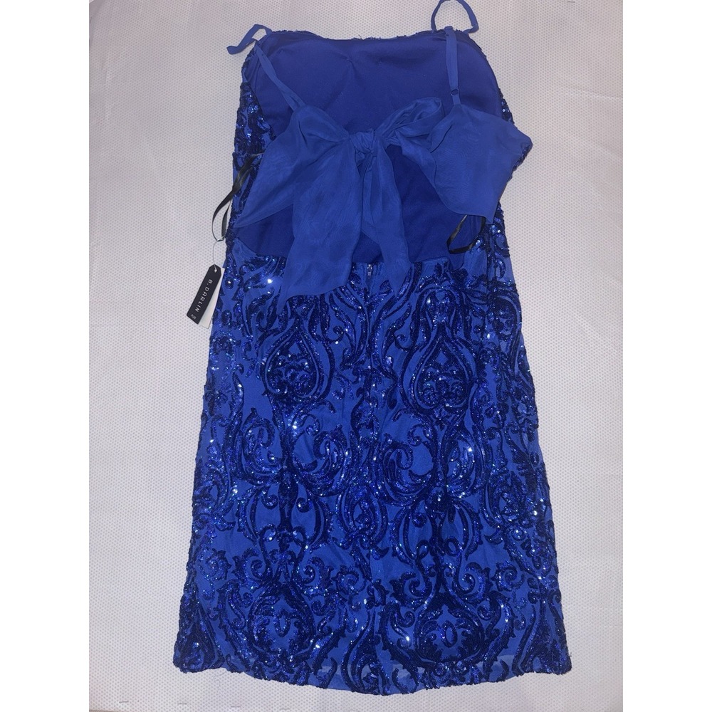 NWT B. Darlin Pattern Sequin Bow Back Bodycon Dress Plus Size Juniors Size 21W - Picture 8 of 13
